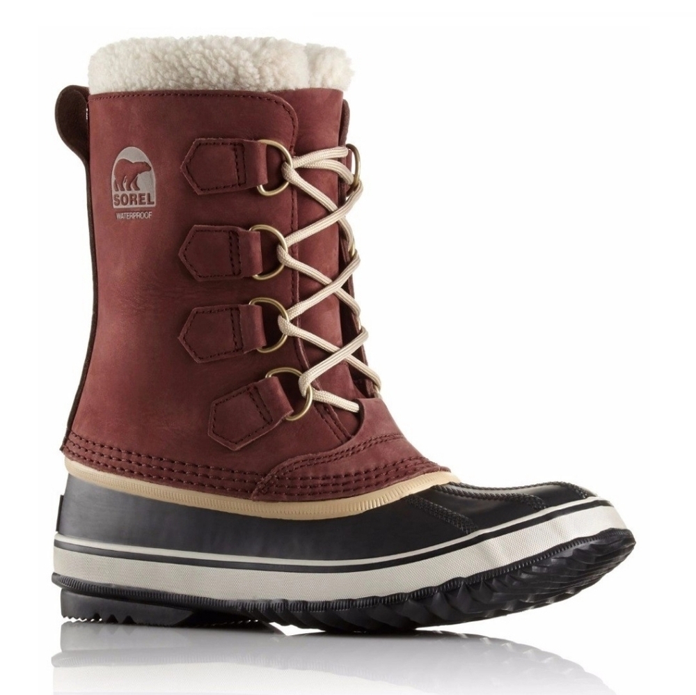 Sorel Burgundy and Black Winter Boots - Picture 2 of 2
